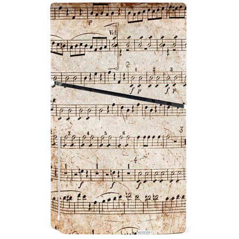Antique Notes PS5 Slim Disk Console Skin