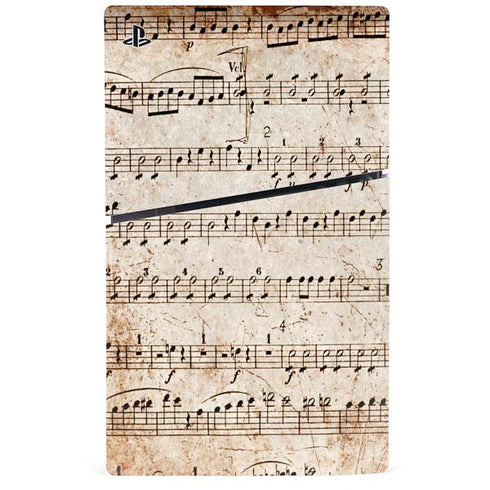 Antique Notes PS5 Slim Digital Edition Console Skin