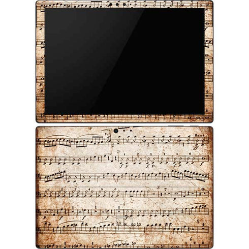 Antique Notes Surface Pro 6 Skin
