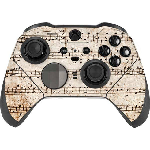 Antique Notes Xbox Elite Wireless Controller Series 2 Skin
