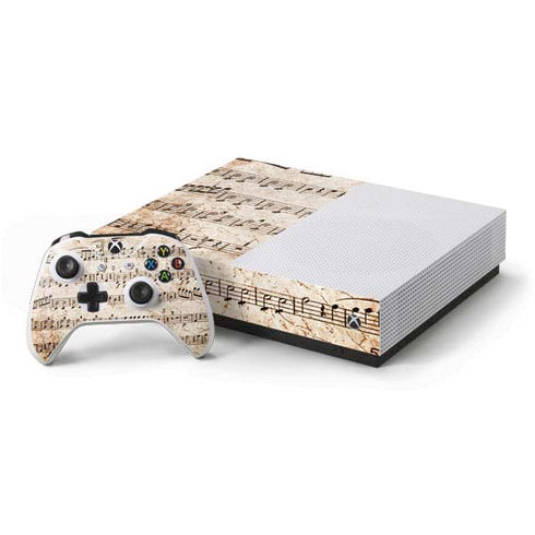 Antique Notes Xbox One S All-Digital Edition Bundle Skin