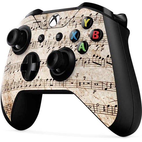 Antique Notes Xbox One X Controller Skin