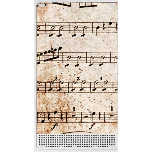 Antique Notes Xbox Series S Console Skin