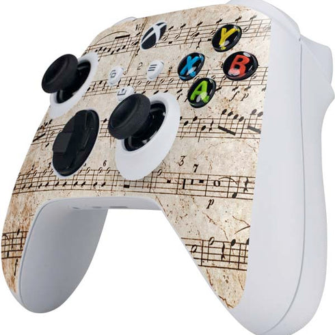 Antique Notes Xbox Series S Controller Skin