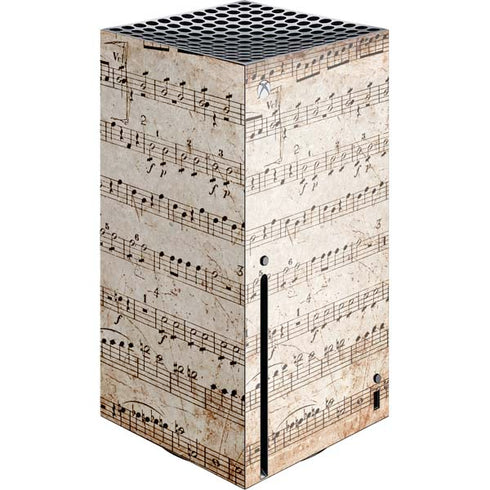 Antique Notes Xbox Series X Console Skin