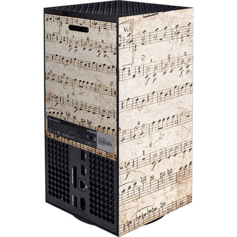 Antique Notes Xbox Series X Console Skin