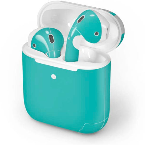 Aqua Blue Blue Solid Apple AirPods 2 Skin