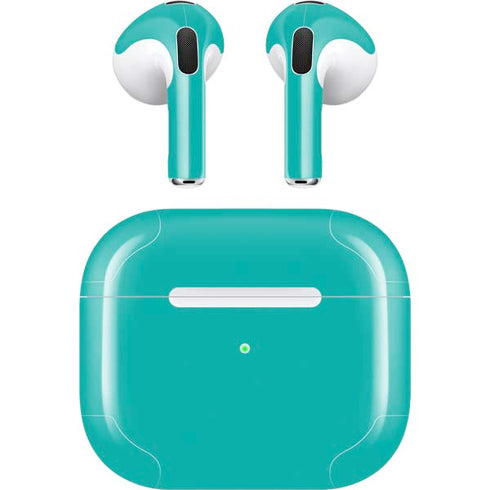 Aqua Blue Blue Solid Apple AirPods (3rd Gen 2021) Skin