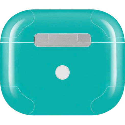 Aqua Blue Blue Solid Apple AirPods (3rd Gen 2021) Skin