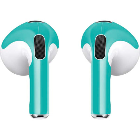 Aqua Blue Blue Solid Apple AirPods (3rd Gen 2021) Skin