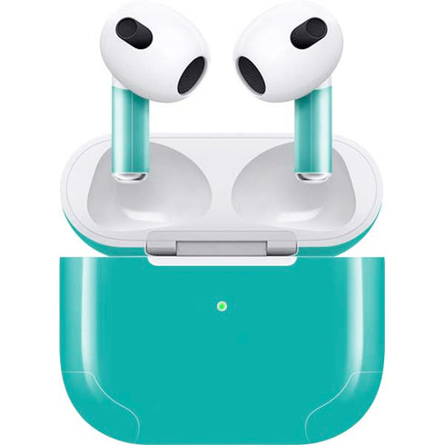 Aqua Blue Blue Solid Apple AirPods (3rd Gen 2021) Skin