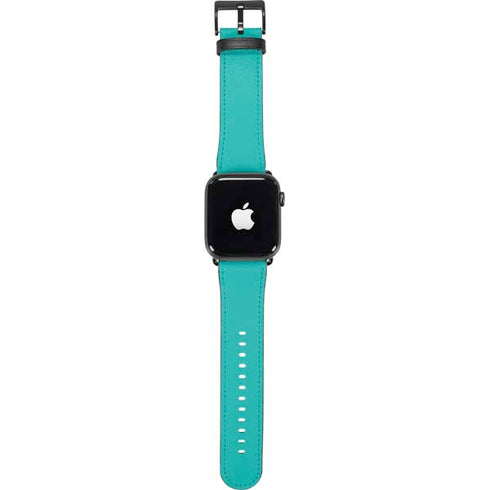 Aqua Blue Blue Solid Apple Watch Band 42-44mm