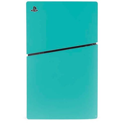 Aqua Blue PS5 Slim Disk Console Skin