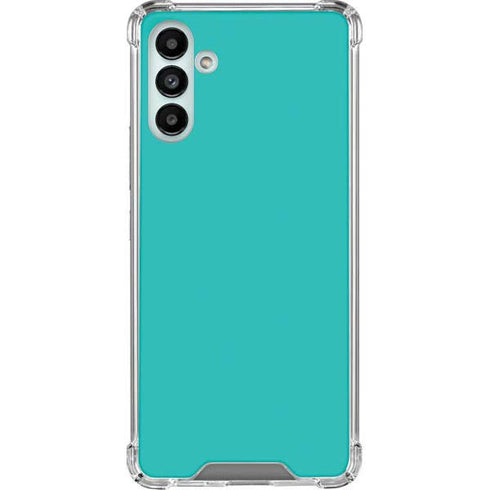 Aqua Blue Blue Solid Galaxy A13 5G Clear Case
