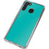 Aqua Blue Blue Solid Galaxy A21 Clear Case