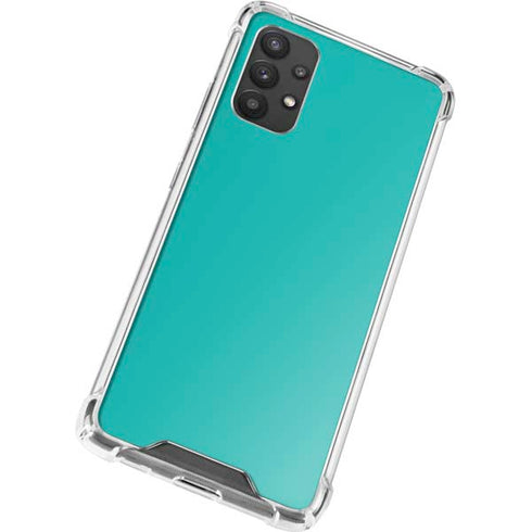 Aqua Blue Blue Solid Galaxy A32 5G Clear Case