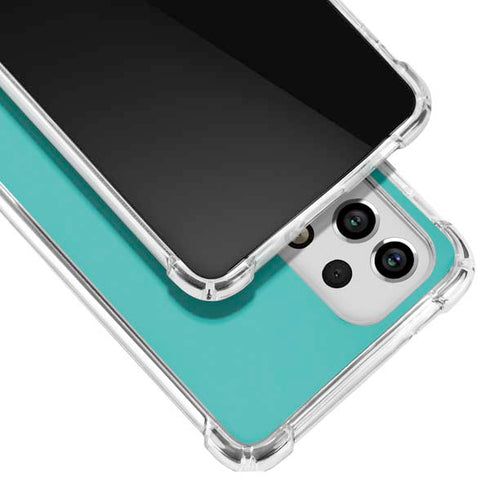 Aqua Blue Blue Solid Galaxy A53 5G Clear Case