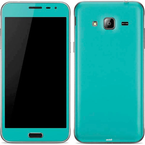 Aqua Blue Blue Solid Galaxy J3 Skin