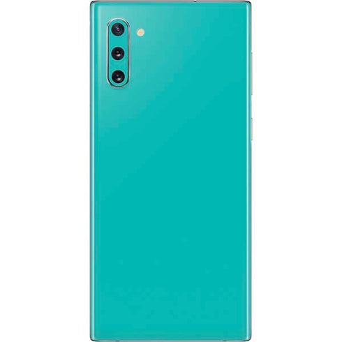 Aqua Blue Blue Solid Galaxy Note 10 Skin