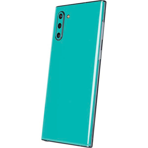 Aqua Blue Blue Solid Galaxy Note 10 Skin