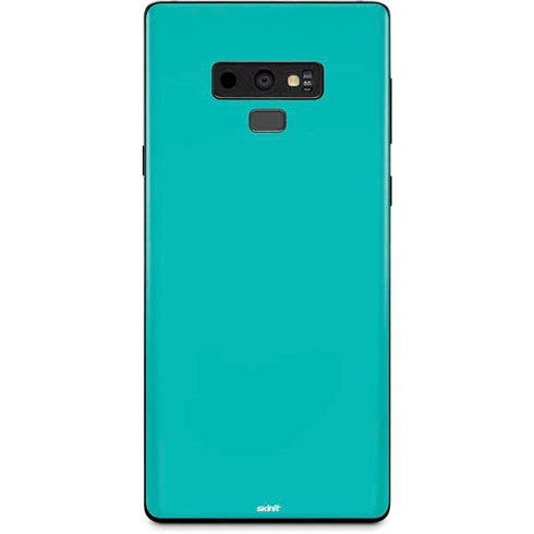 Aqua Blue Blue Solid Galaxy Note 9 Skin
