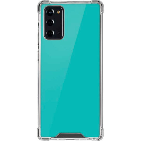 Aqua Blue Blue Solid Galaxy Note20 5G Clear Case