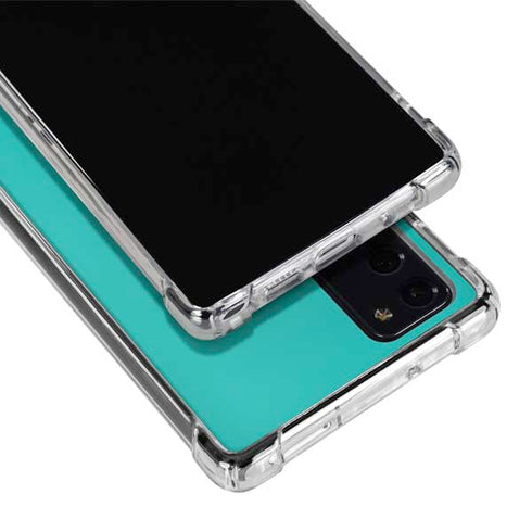 Aqua Blue Blue Solid Galaxy Note20 5G Clear Case