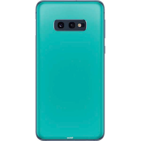 Aqua Blue Blue Solid Galaxy S10e Skin