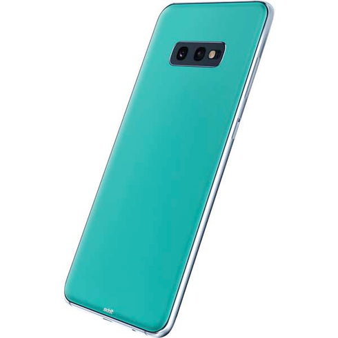 Aqua Blue Blue Solid Galaxy S10e Skin