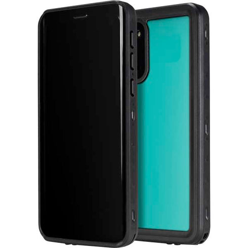 Aqua Blue Blue Solid Galaxy S20 Waterproof Case