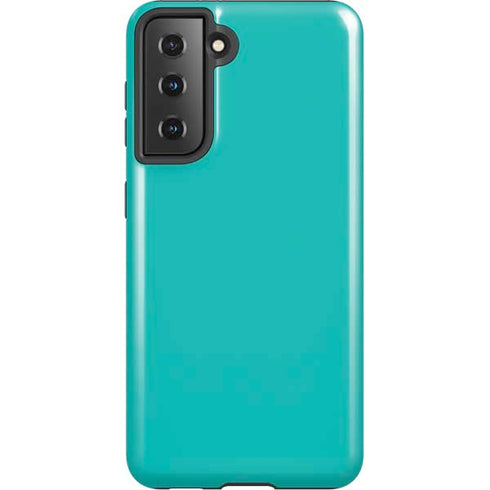 Aqua Blue Blue Solid Galaxy S21 5G Pro Case