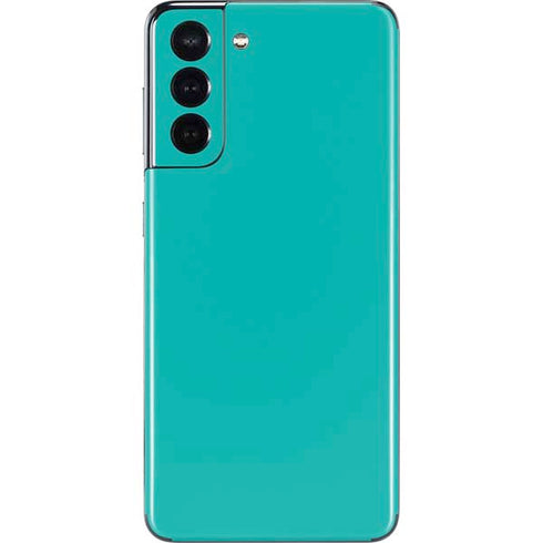 Aqua Blue Blue Solid Galaxy S21 5G Skin