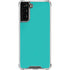 Aqua Blue Blue Solid Galaxy S21 FE Clear Case