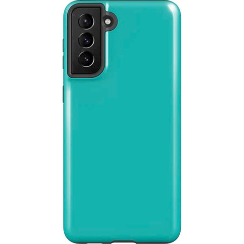 Aqua Blue Blue Solid Galaxy S21 Plus 5G Pro Case