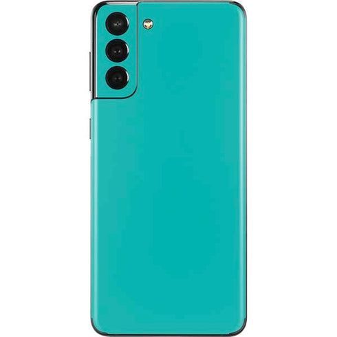 Aqua Blue Blue Solid Galaxy S21 Plus 5G Skin