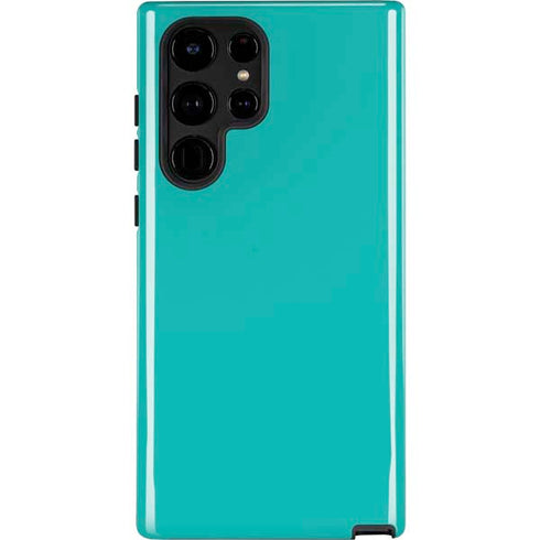 Aqua Blue Blue Solid Galaxy S22 Ultra Pro Case