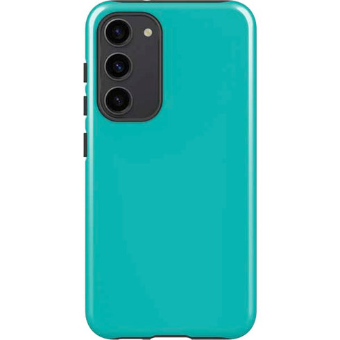 Aqua Blue Blue Solid Galaxy S23 Plus Pro Case