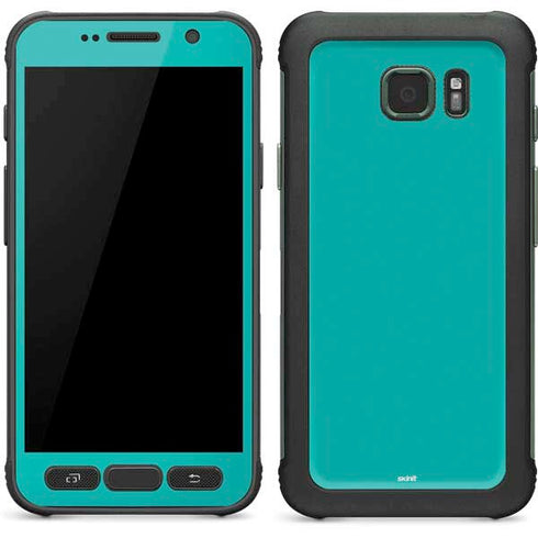Aqua Blue Blue Solid Galaxy S7 Active Skin