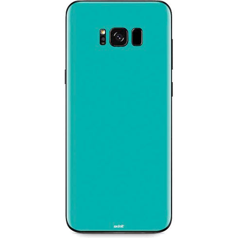 Aqua Blue Blue Solid Galaxy S8 Skin