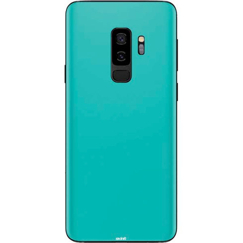 Aqua Blue Blue Solid Galaxy S9 Plus Skin