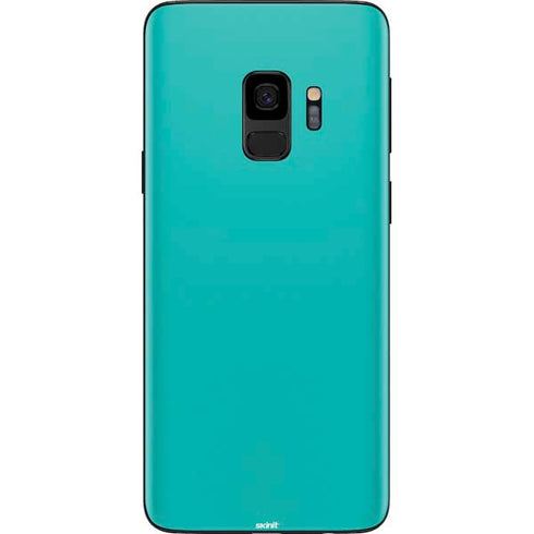 Aqua Blue Blue Solid Galaxy S9 Skin