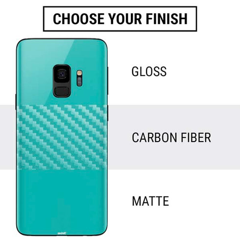 Aqua Blue Blue Solid Galaxy S9 Skin