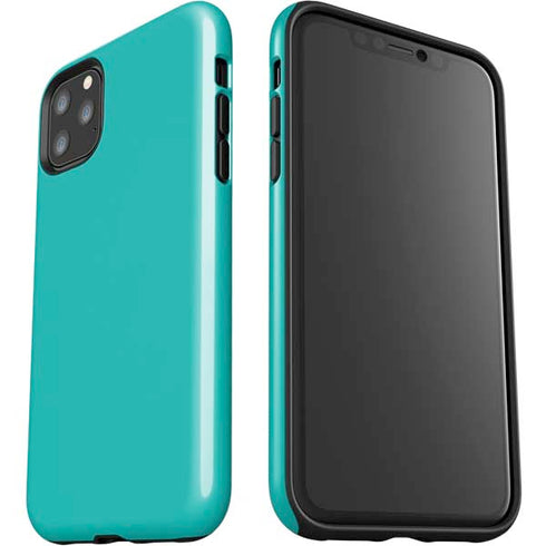 Aqua Blue Blue Solid iPhone 11 Pro Max Impact Case