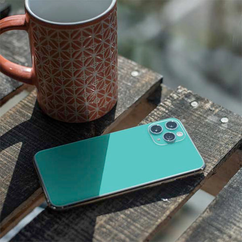 Aqua Blue Blue Solid iPhone 11 Pro Skin
