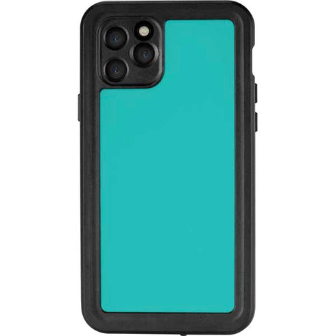 Aqua Blue Blue Solid iPhone 11 Pro Waterproof Case