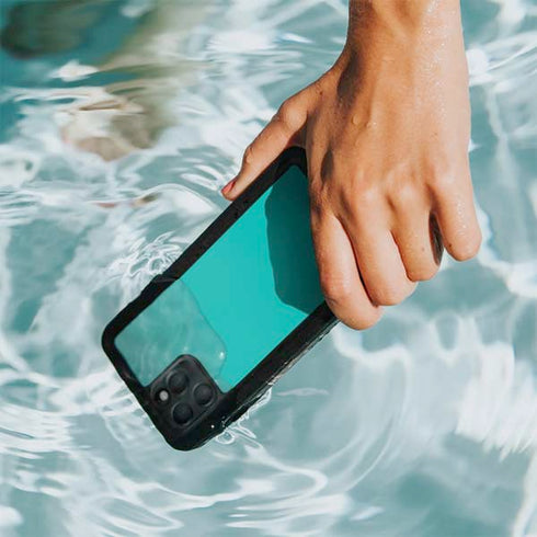 Aqua Blue Blue Solid iPhone 11 Pro Waterproof Case