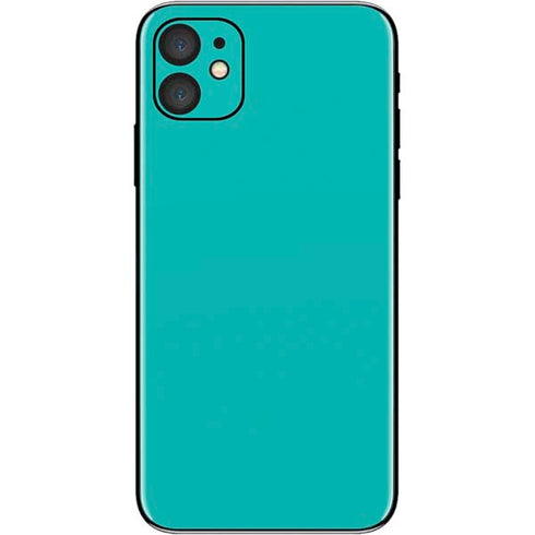 Aqua Blue Blue Solid iPhone 11 Skin