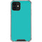 Aqua Blue Blue Solid iPhone 12 Clear Case