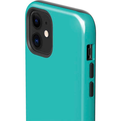 Aqua Blue Blue Solid iPhone 12 Impact Case