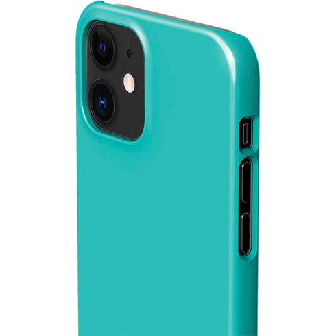 Aqua Blue Blue Solid iPhone 12 Mini Lite Case